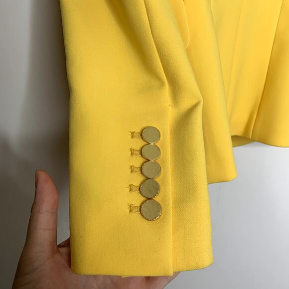KOBI HALPERIN Dylan One-Button Tailored Jacket In Canary Yellow Womens Size XS - Picture 10 of 15